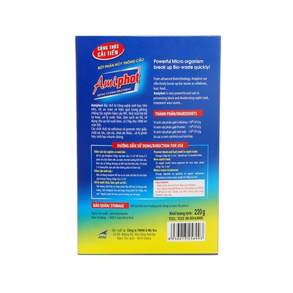 Bot phan huy thong cau amiphot 220g