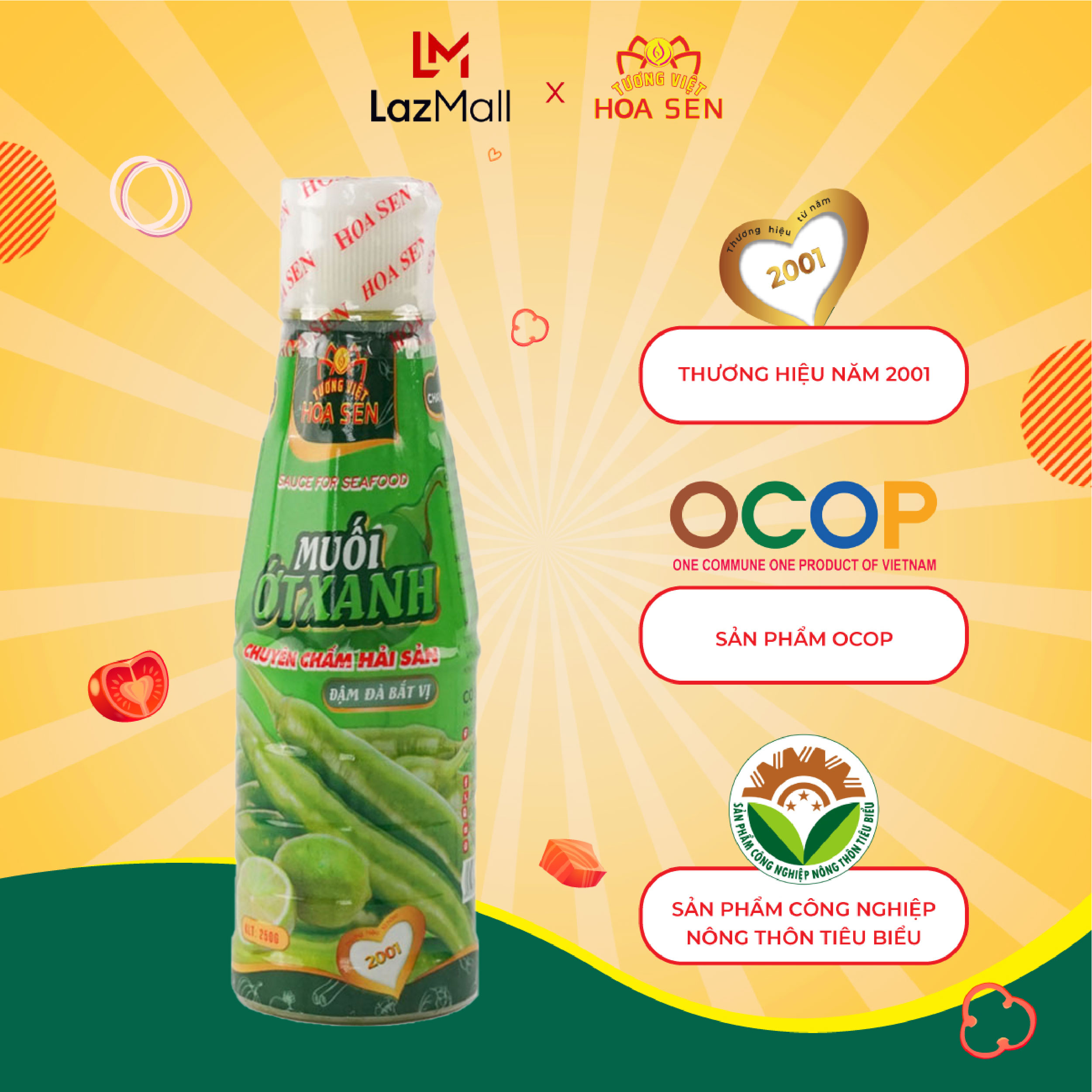 Muối ớt xanh 240ml (chuyên chấm hải sản)