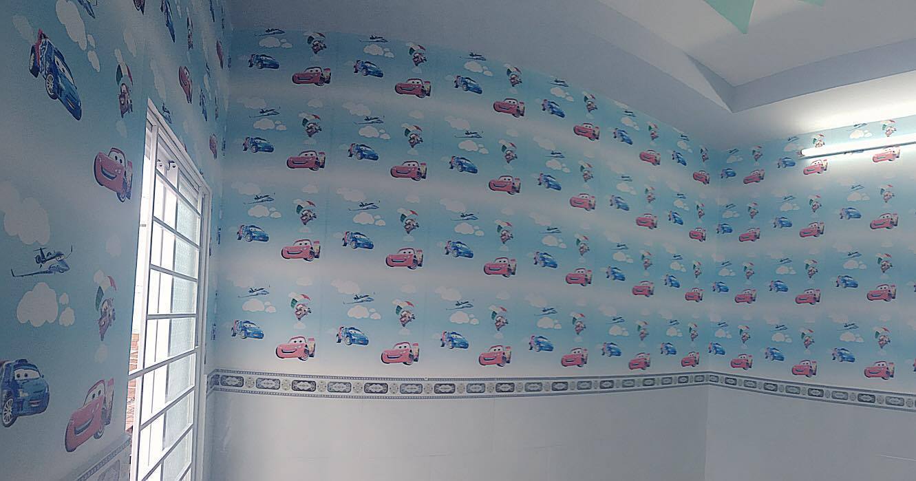 Combo 10m giấy decal cuộn xe hoạt hình binbin dt102