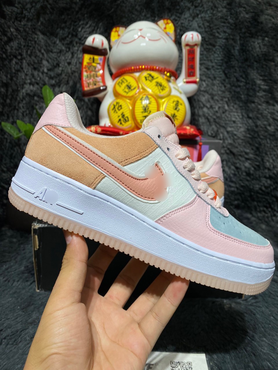 Giày Ni ke Air Force 1 Hồng 2022 Nữ Hàng Chuẩn 1/1 Full Bill Box Giấy Gói  Cao Cấp 