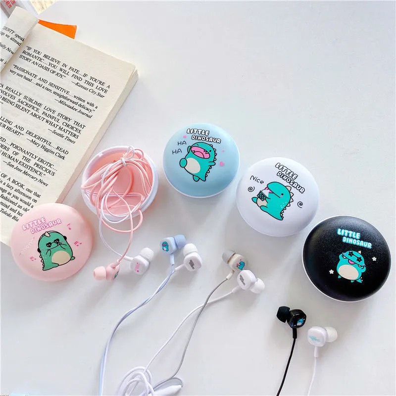 [HCM]tai nghe nhét tai có in hình khủng long dễ thương cực lạ