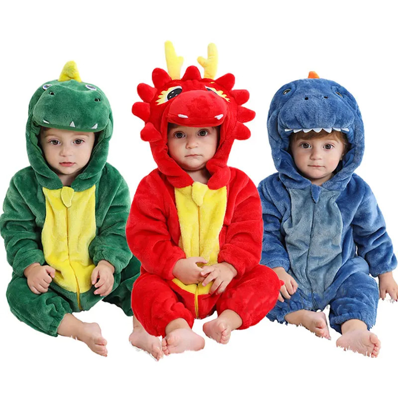 Bé Rompers chàng trai cô gái flannel kigurumi jumpsuits Phim Hoạt Hình trẻ sơ sinh Quần áo trẻ em Pyjama trẻ em yếm ropa bebesfree vận chuyển cho phiếu giả