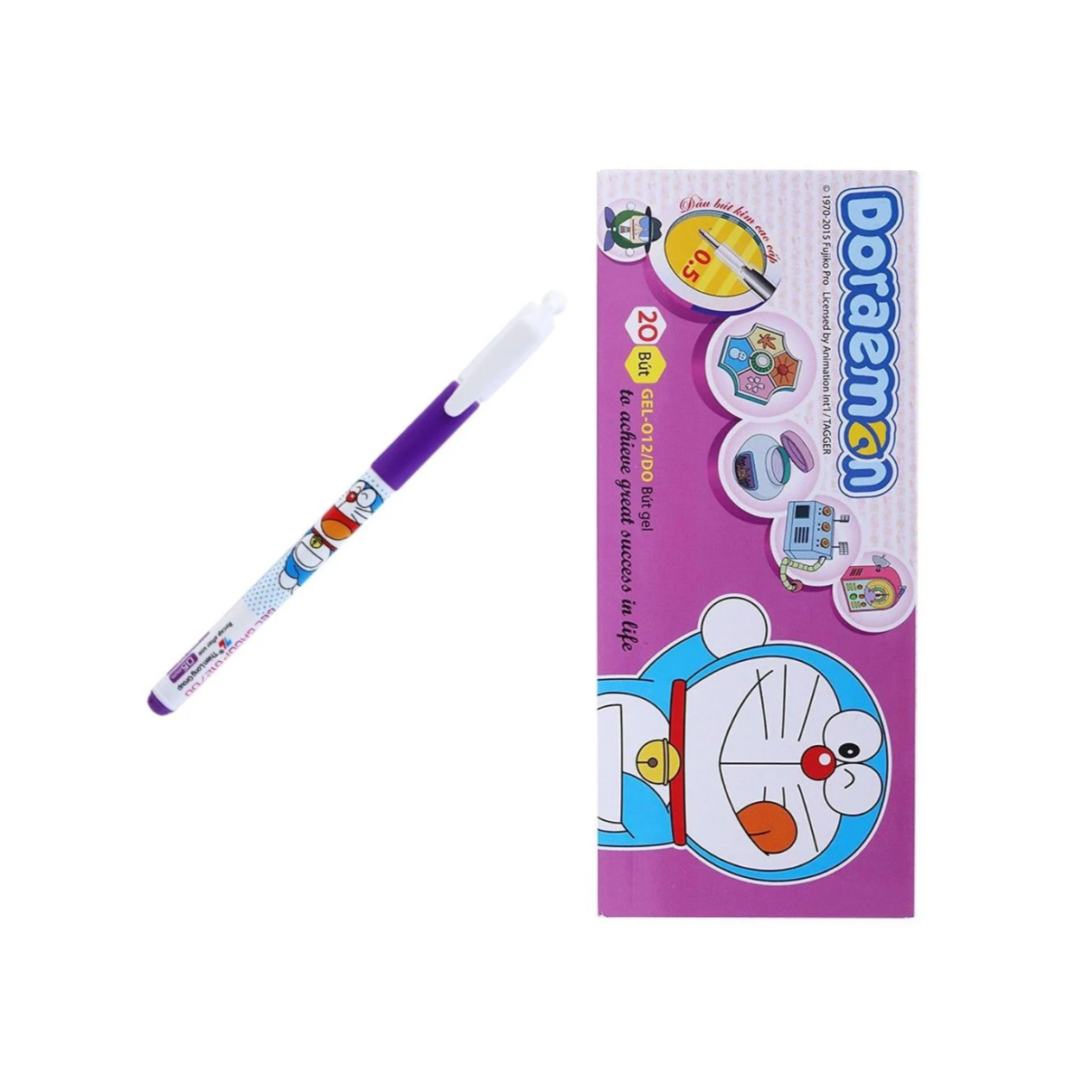  Bút Gel Thiên Long Doraemon  Gel-012 DO - Mực Tím - 0.5mm 