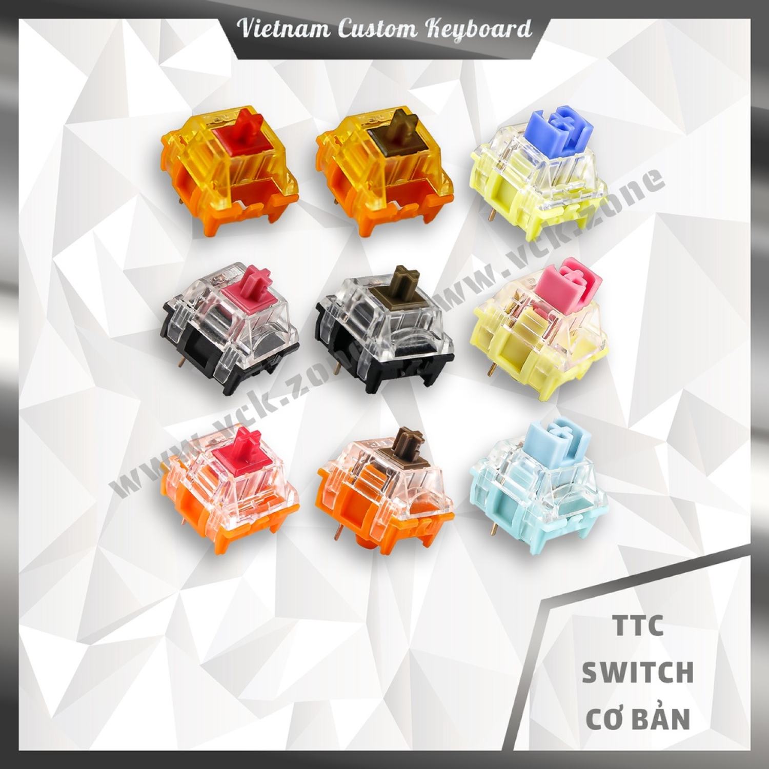 TTC Switch Cơ Bản | Golden V2/V3 | Silent | Blue | Gold Pink | Bluish White | VCK