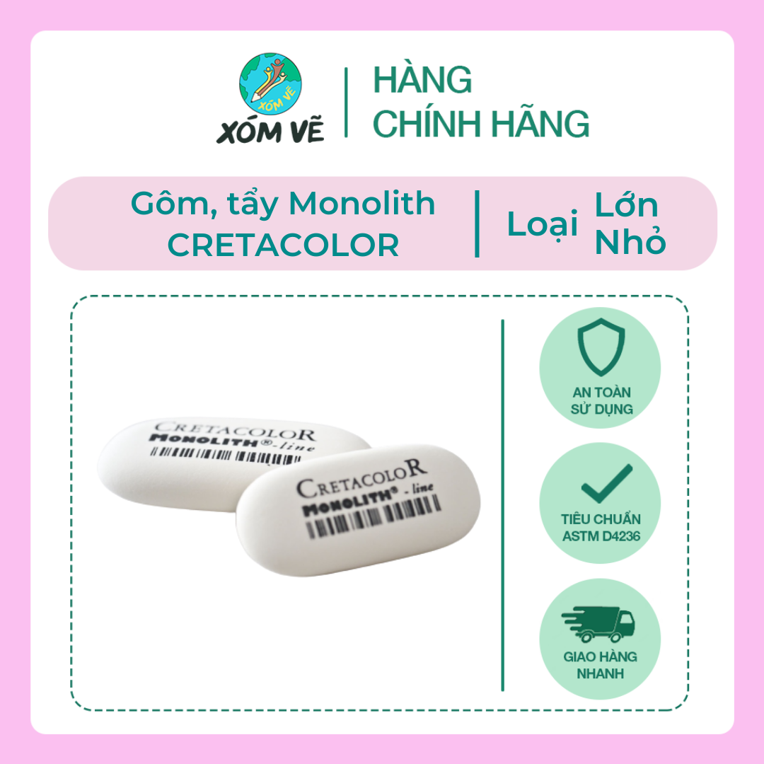 Gôm tẩy Cretacolor Monolith size lớn, nhỏ