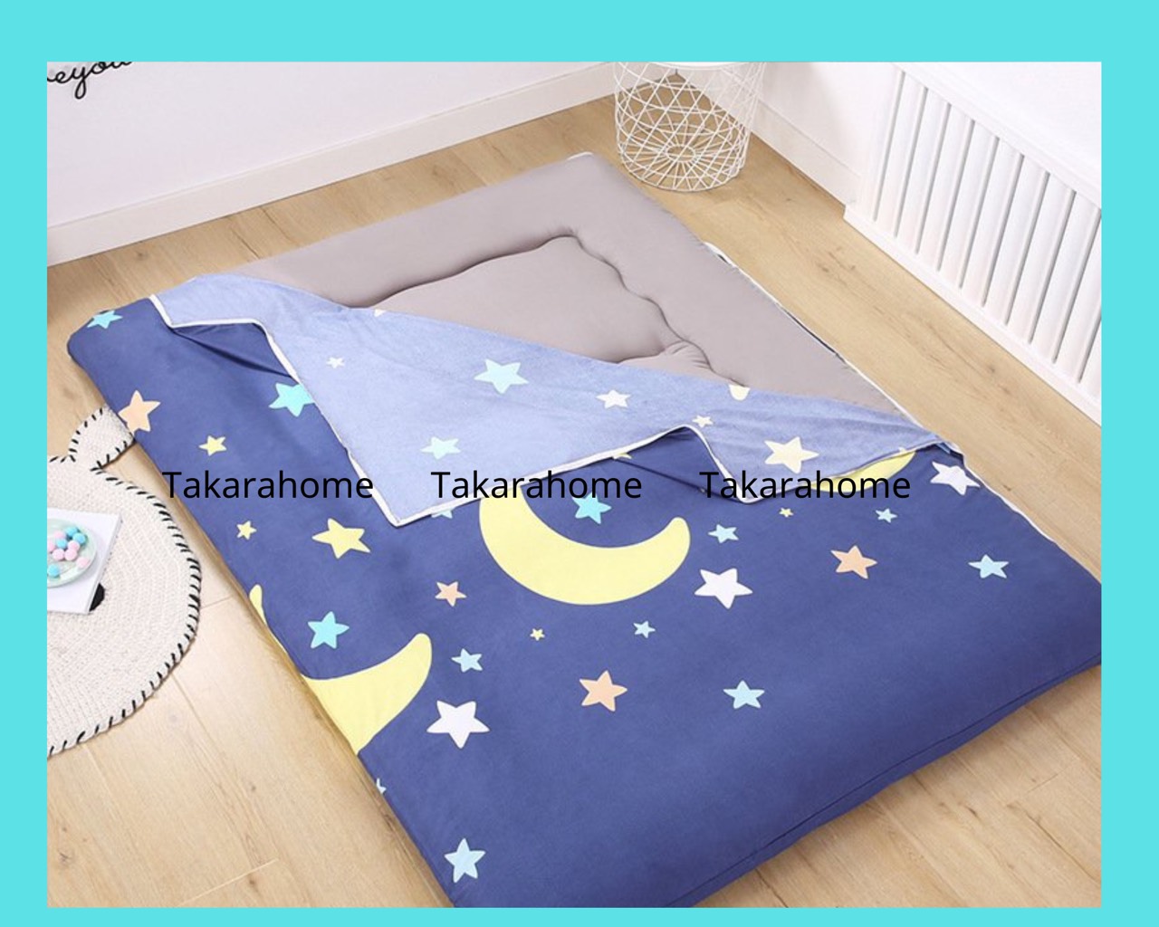 Áo nệm topper 2 mặt có khóa kéo | Ga bọc nệm nhật xuất dư đủ size, Vỏ topper 2 mặt