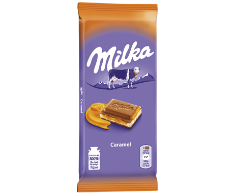 Socola sữa nhân caramel 100g - Chocolate Milka caramel