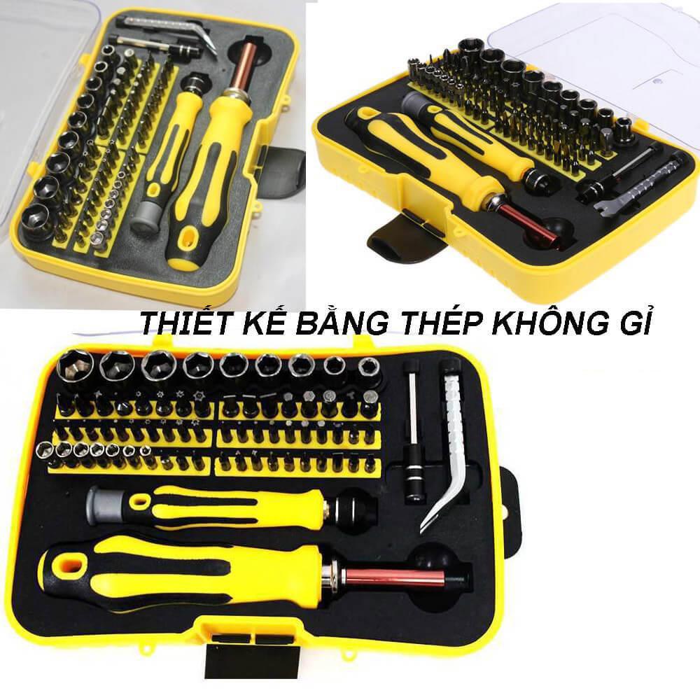 Bộ tool sửa điện thoại, Bộ đồ nghề sửa xe, Bộ dụng cụ đa năng 70 chi tiết có tua vít + đầu khẩu, Với 70 Chi Tiết Giúp Bạn Dễ Dàng Sửa Chữa Nhiều Thiết Bị Trong Nhà, bảo hành 1 đổi 1  -V19