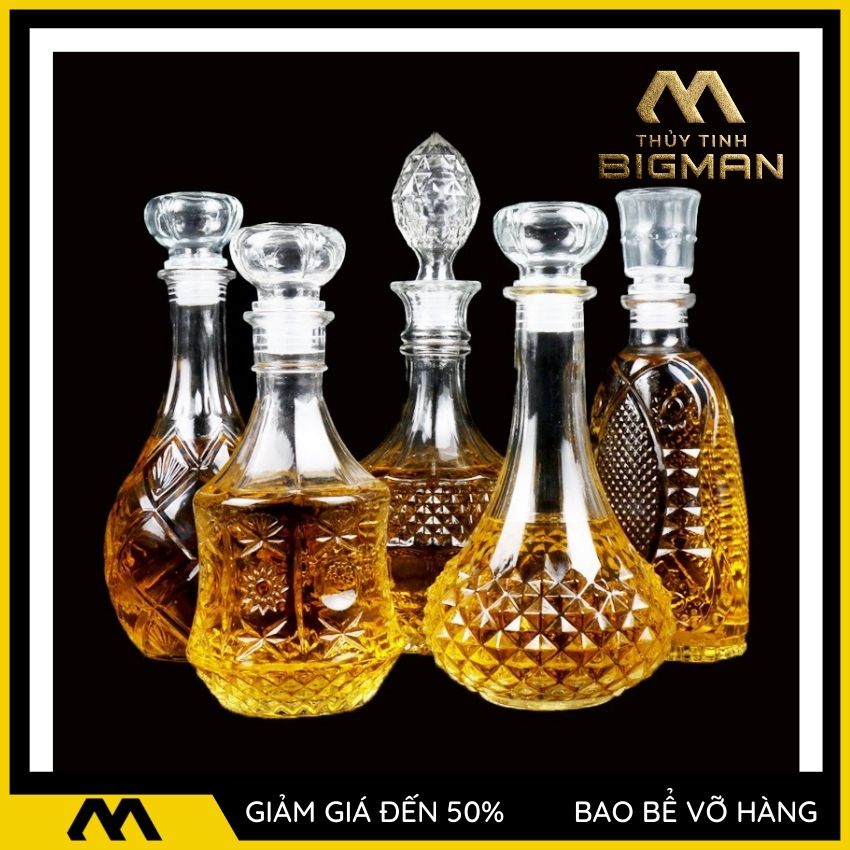 Chai thủy tinh đựng rượu kiểu dáng vỏ chai rượu ngoại, vỏ chai rượu cao cấp dung tích tích 750ml đến 1000ml - cb-m1506081729 - bigmanstore