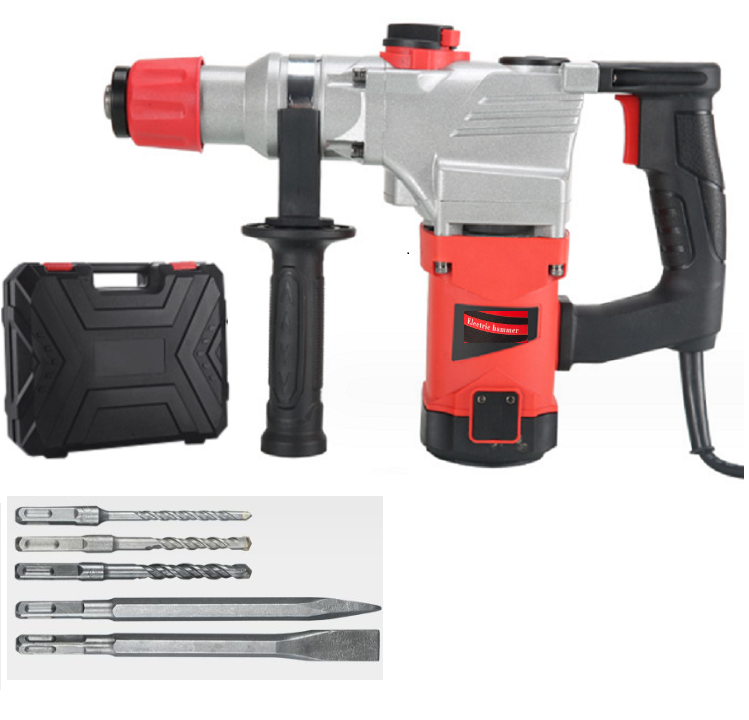 Máy đục bê tông 2 chức năng khoan và đục, 17 ly, Công suất 1450W, Tặng 5 mũi khoan đục