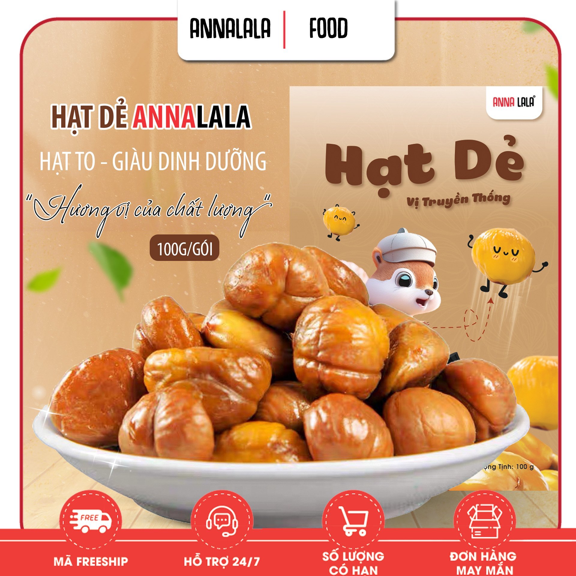 Hạt dẻ tách vỏ 120g Bestore