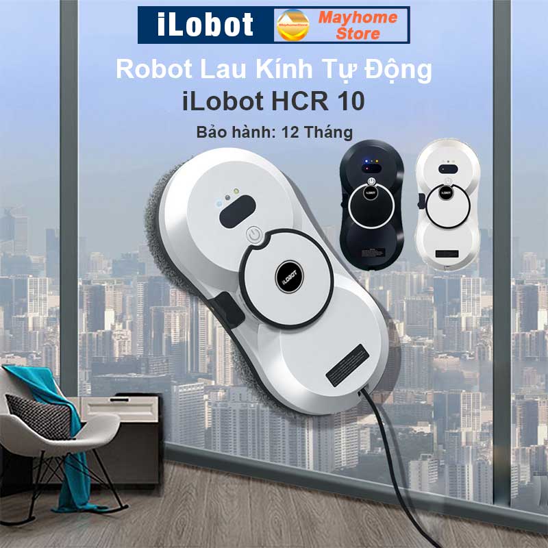 Robot Lau Kính Tự Động Phun Nước iLobot HCR 10 Siêu Mỏng 68mm Chống Rơi 20 Phút Khi Mất Điện