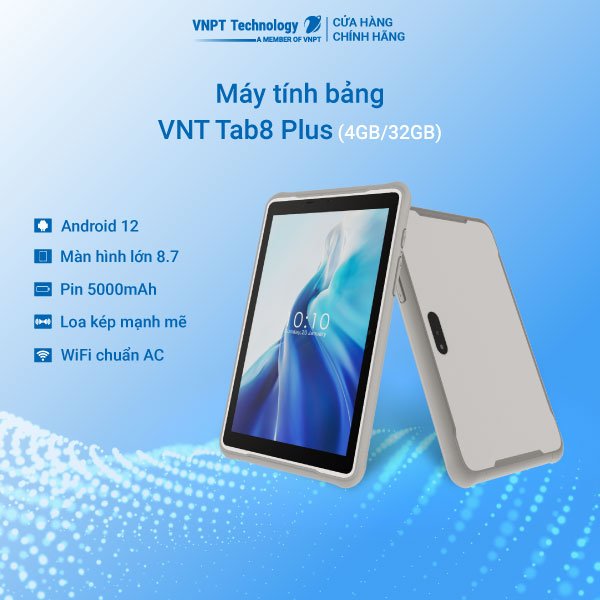 Máy tính bảng VNPT Technology VNT Tab8 Plus Android 11 RAM 4GB hàng Việt Nam chính hãng