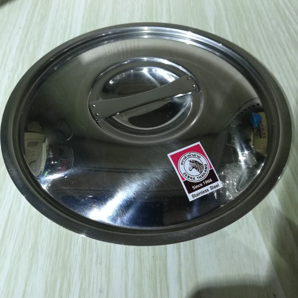 Thố zebra inox có nắp quai cằm 16cm 900ml-123016