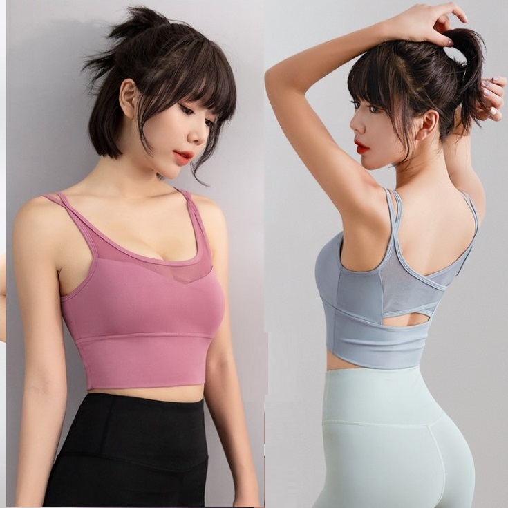 Áo Bra Tập GYM YOGA Phối Lưới Có Sẵn Đệm Mút Thoáng Mát Nhẹ Nhàng Sexy Mẫu Mới