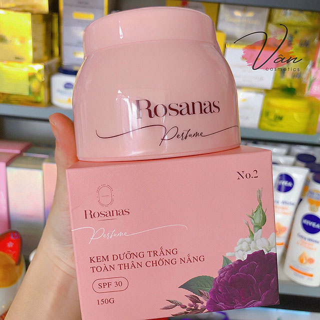 Rosanas perfume trắng body chống nắng 150g
