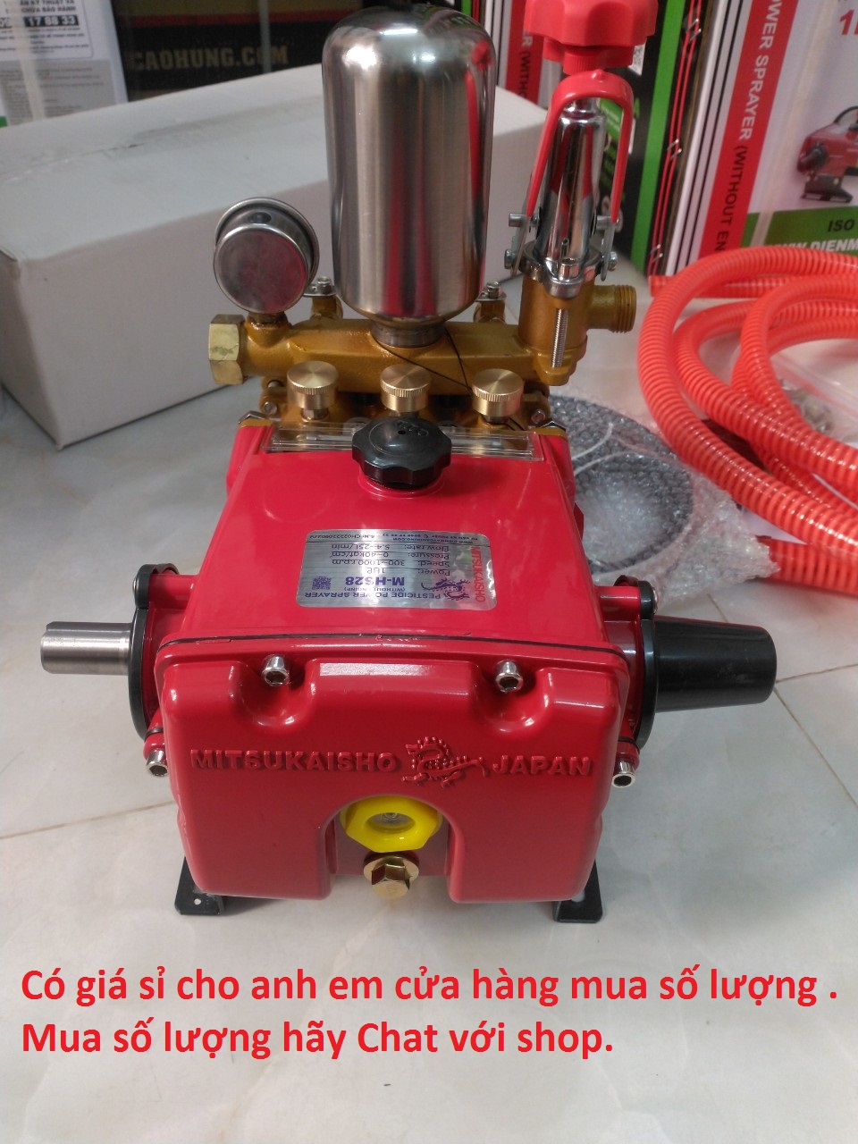 [HCM]Đầu Phun Xịt Áp Lực 1Hp Mitsukaisho M-HS28 ( xịt rửa xe, sân vườn, phun thuốc cây trồng...)