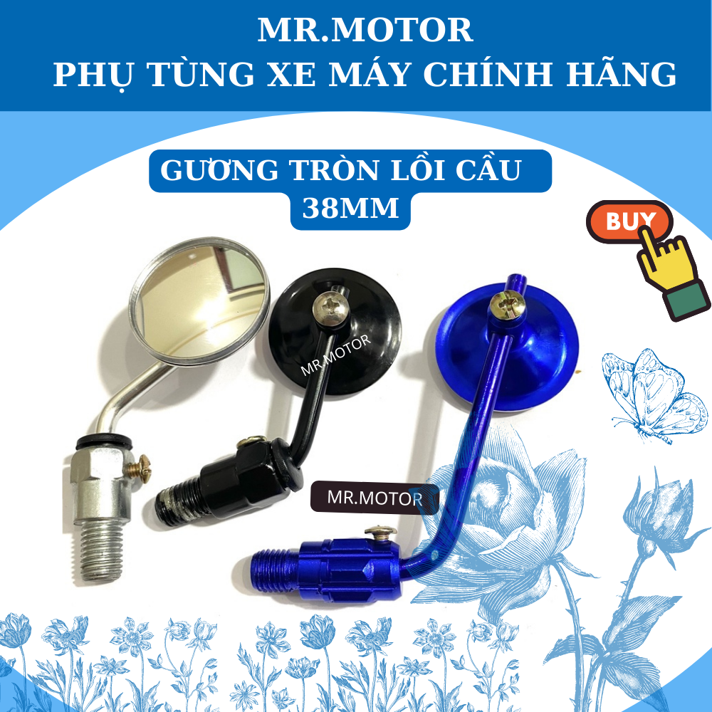 Gương mini gắn xe máy / Gương nhí tình yêu lồi cầu mini 1 cái
