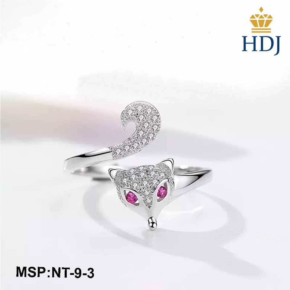 Nhẫn bạc ý 925 freesize hình hồ ly đẹp may mắn và sang trọng trang sức cao cấp hdj mã nt-9-3