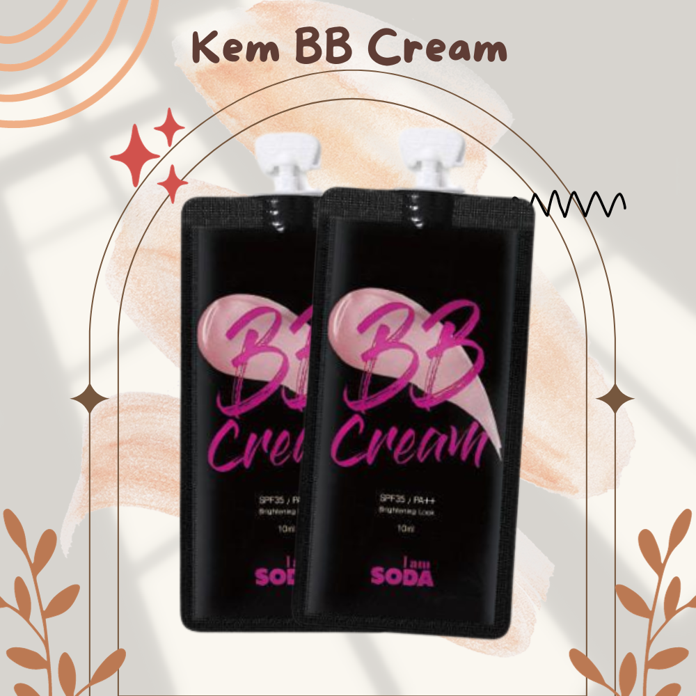 [Hàn Quốc] Combo 2 tuyb Kem nền mịn lì lâu trôi BB Cream I Am Soda  10ml # Brighterning Look