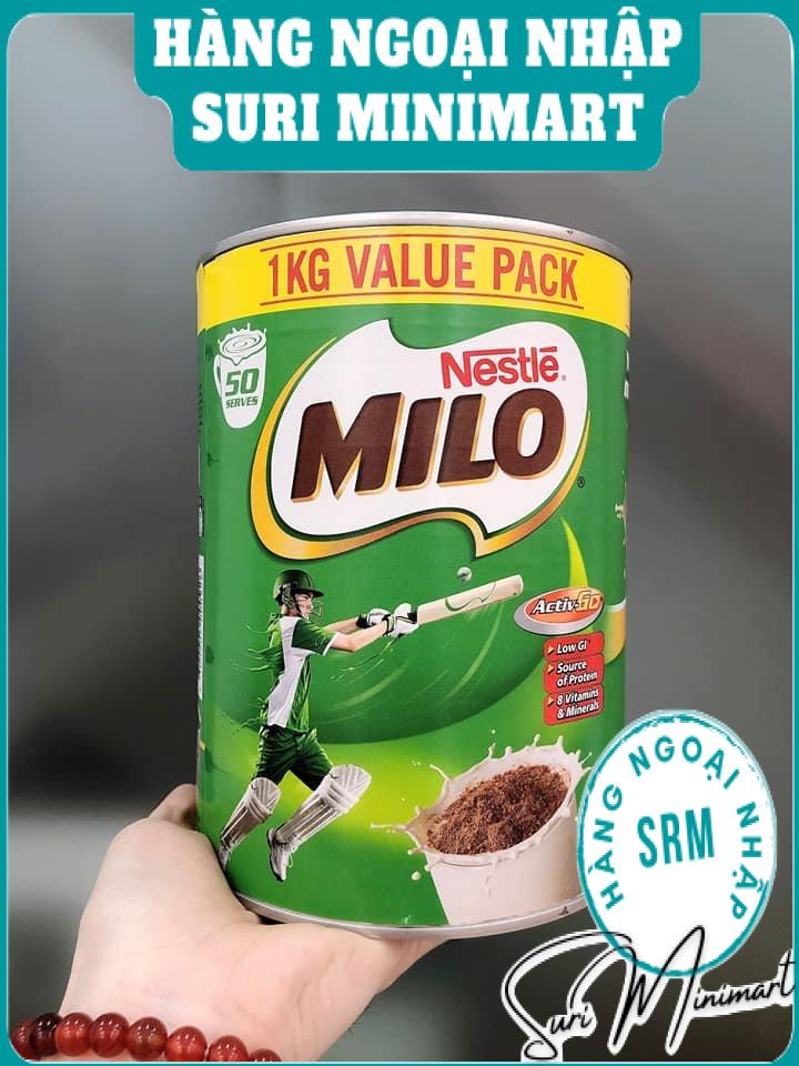 Sữa Bột Milo Nestlé Value Pack Của Úc Hộp 1kg - Tăng trưởng chiều cao, Phát triển trí não & Xương chắc khỏe