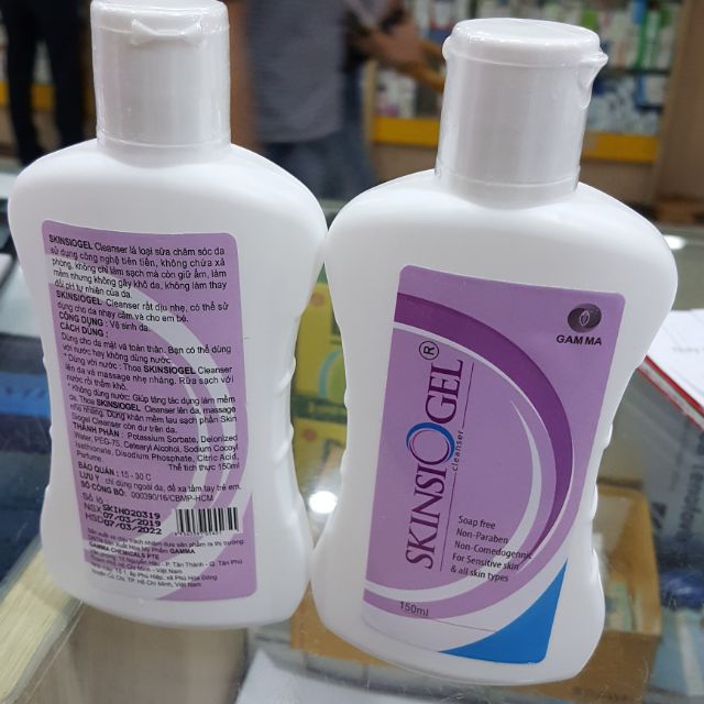 Sữa rửa mặt và toàn thân skinsiogel clearser 150ml