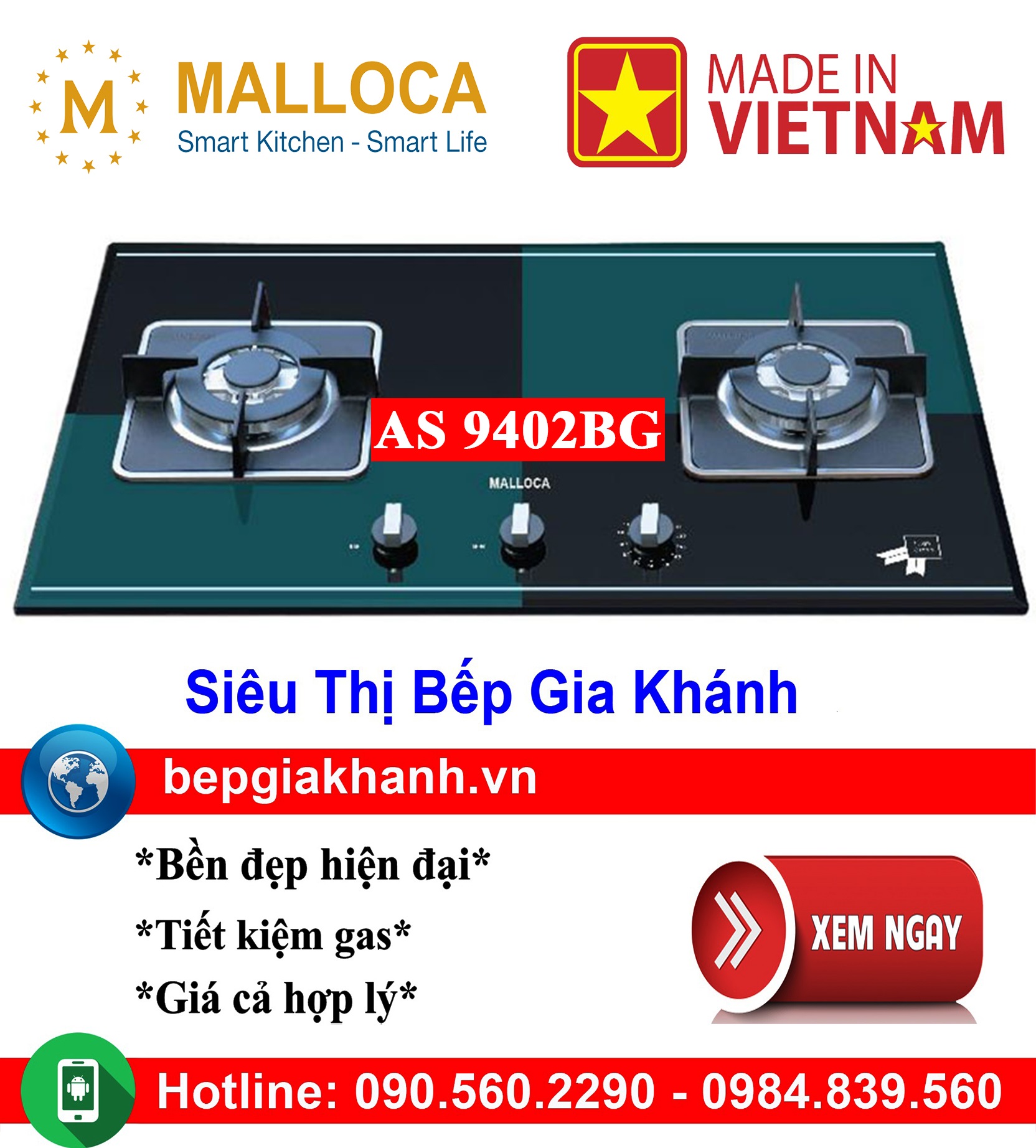 [HCM]Bếp gas âm 2 vùng nấu Malloca AS 9402BG lắp ráp Việt Nam, bếp gas, bếp gas đôi, bếp gas đơn, bếp gas âm, bếp ga, bếp ga đôi, bếp ga đơn, bếp ga âm, bep ga, bep gas