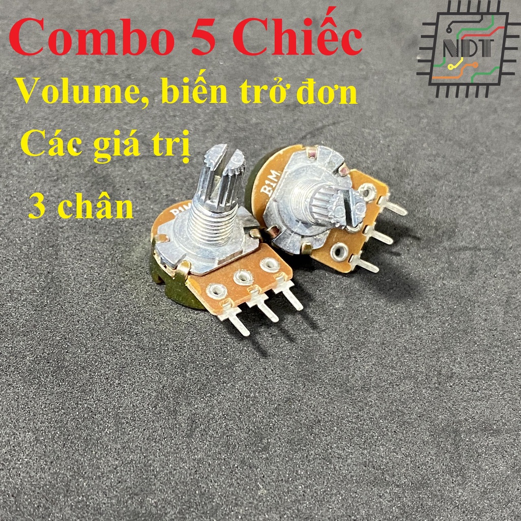 Combo 5 chiếc biến trở volume chiếc áp đơn các giá trị