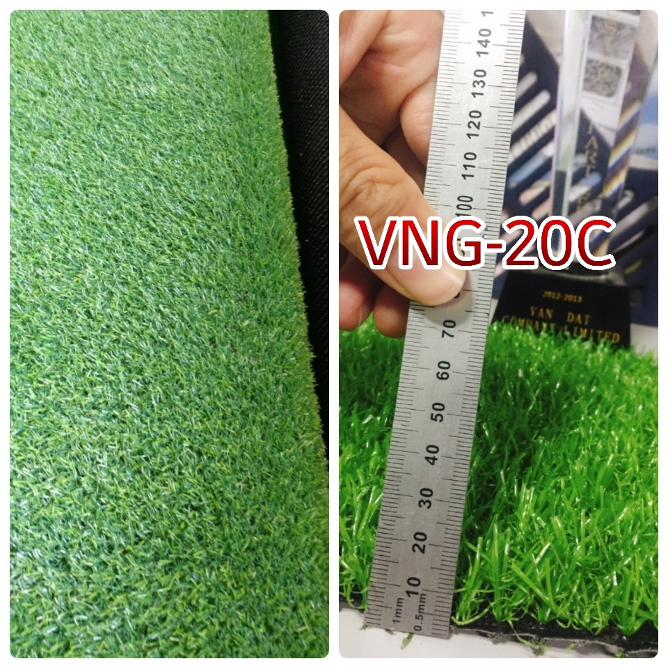 Combo 10m2 thảm cỏ nhân tạo màu sậm, cao 2cm - lót sàn, trang trí