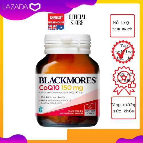 [HCM][Hàng Chuẩn ÚC] Blackmores CoQ10 150mg - Viên uống hổ trợ tim mạch 30 viên