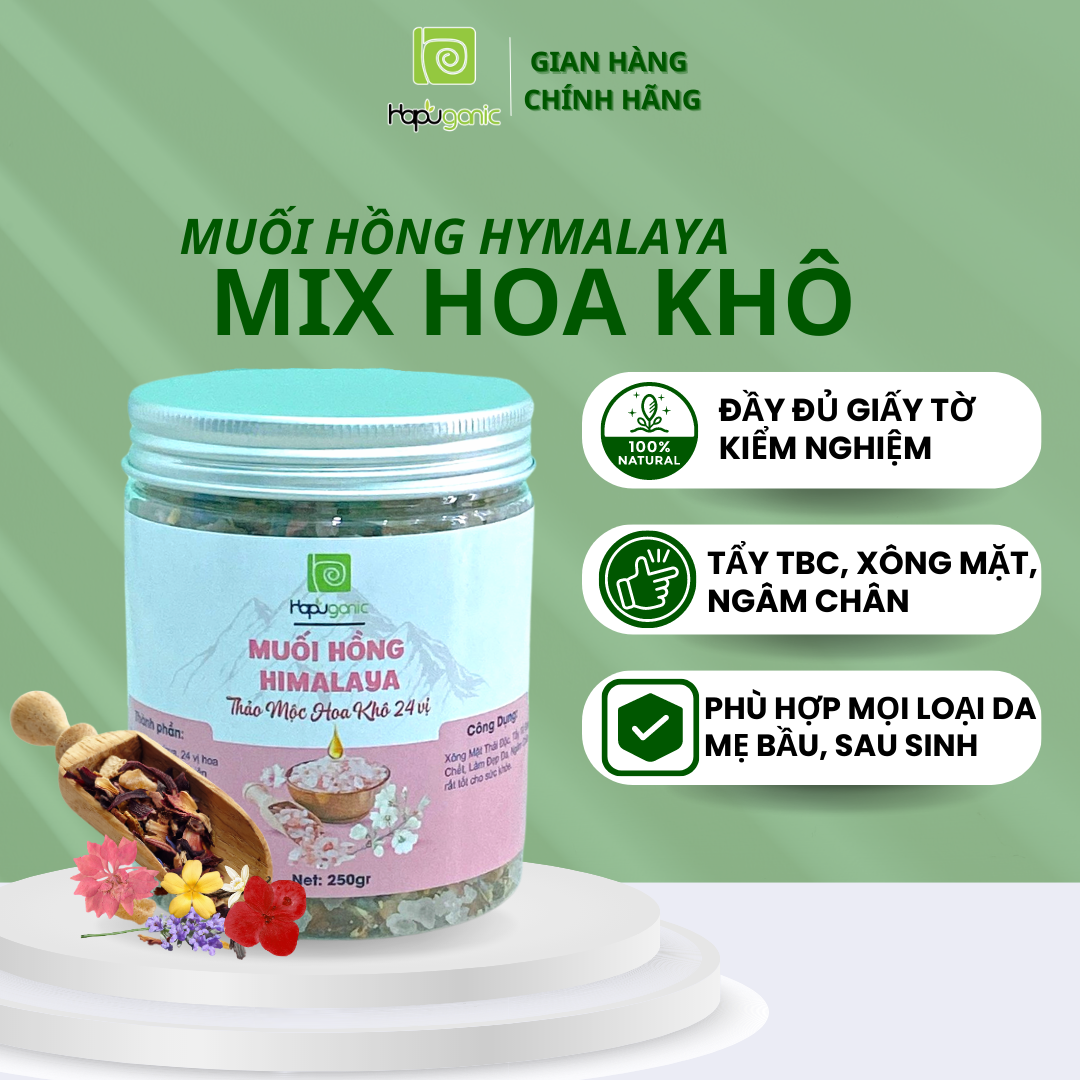 [HCM]THẢO MỘC MUỐI HỒNG XÔNG MẶT HAPU ORGANIC