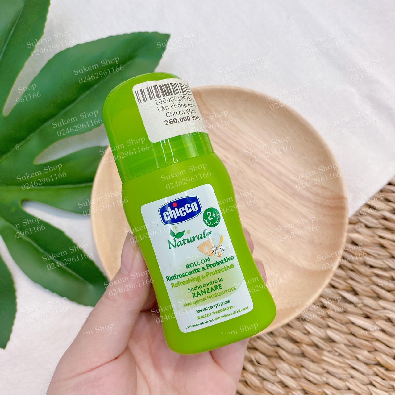 Lăn Chống Muỗi Chicco 60ml Cho Bé từ 2 tháng - Sukem Shop