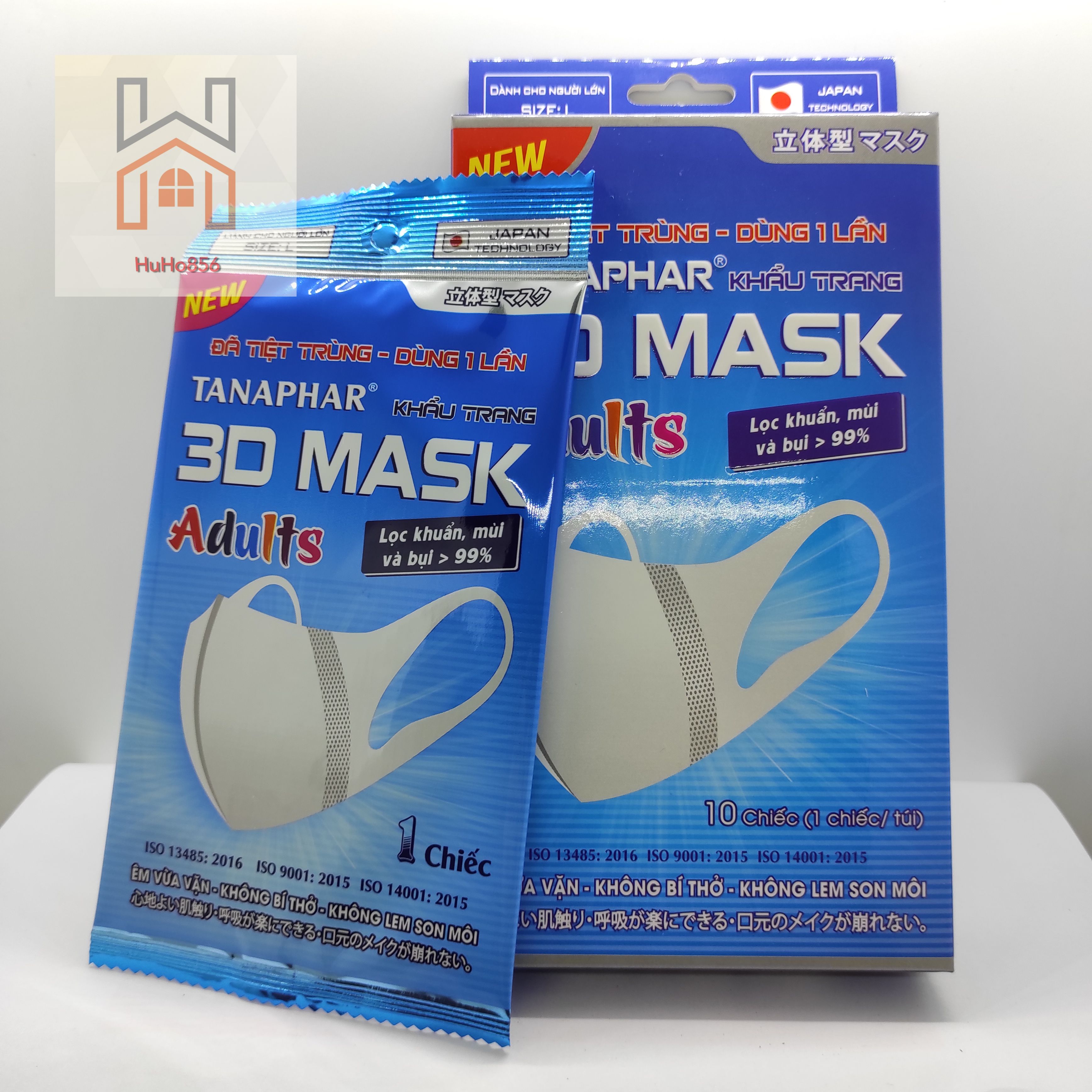 Hộp khẩu trang người lớn 3D Mask của Tanaphar size L