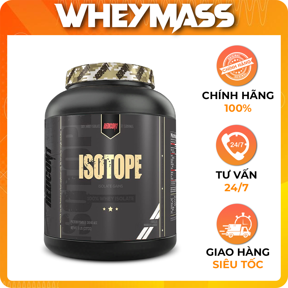 Sữa Tăng Cơ Bắp 100% isolate Whey Isotope 5lbs - Redcon1 Authentic 100%
