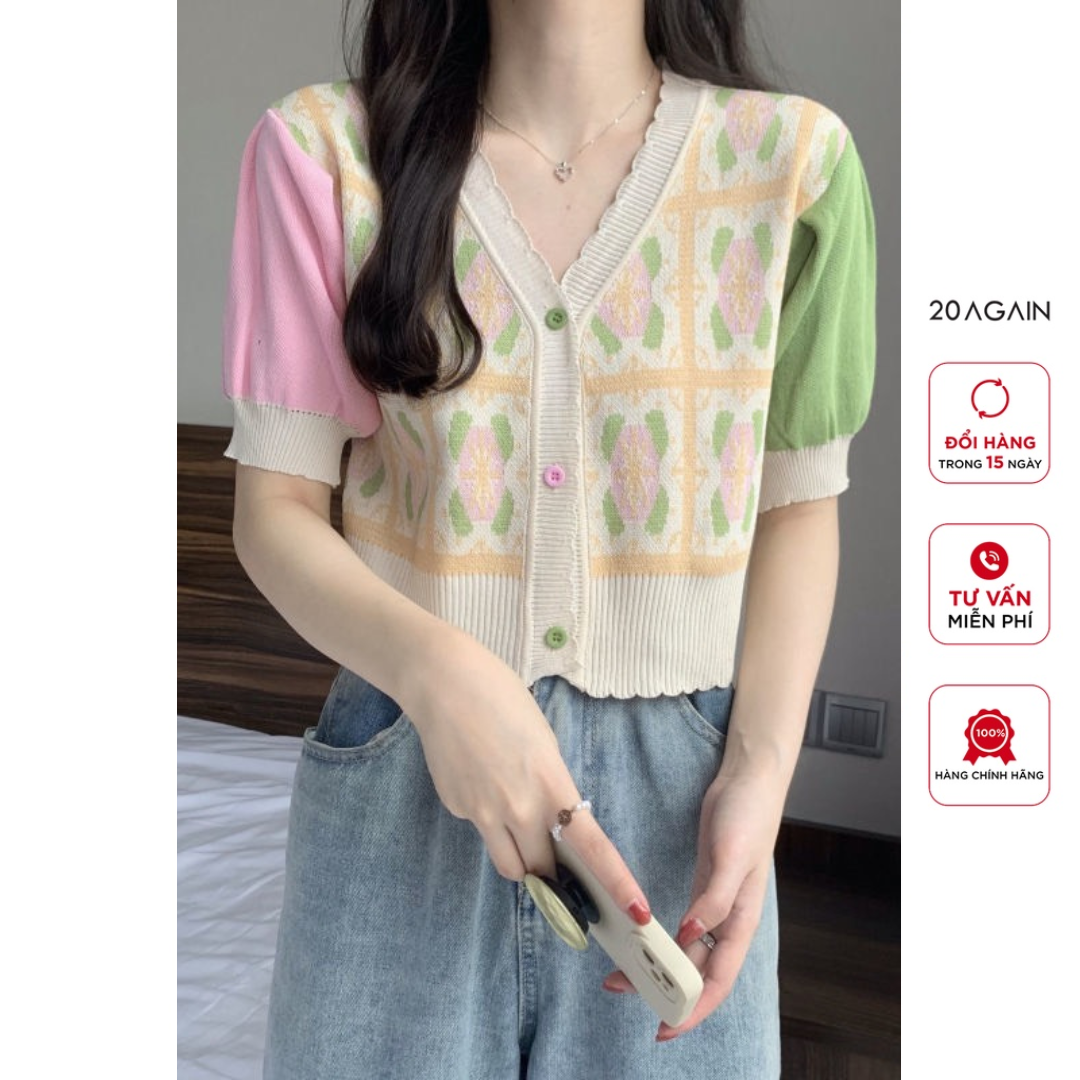 Áo len hè 20Again, thiết kế croptop cá tính, màu sắc độc đáo ALW2030