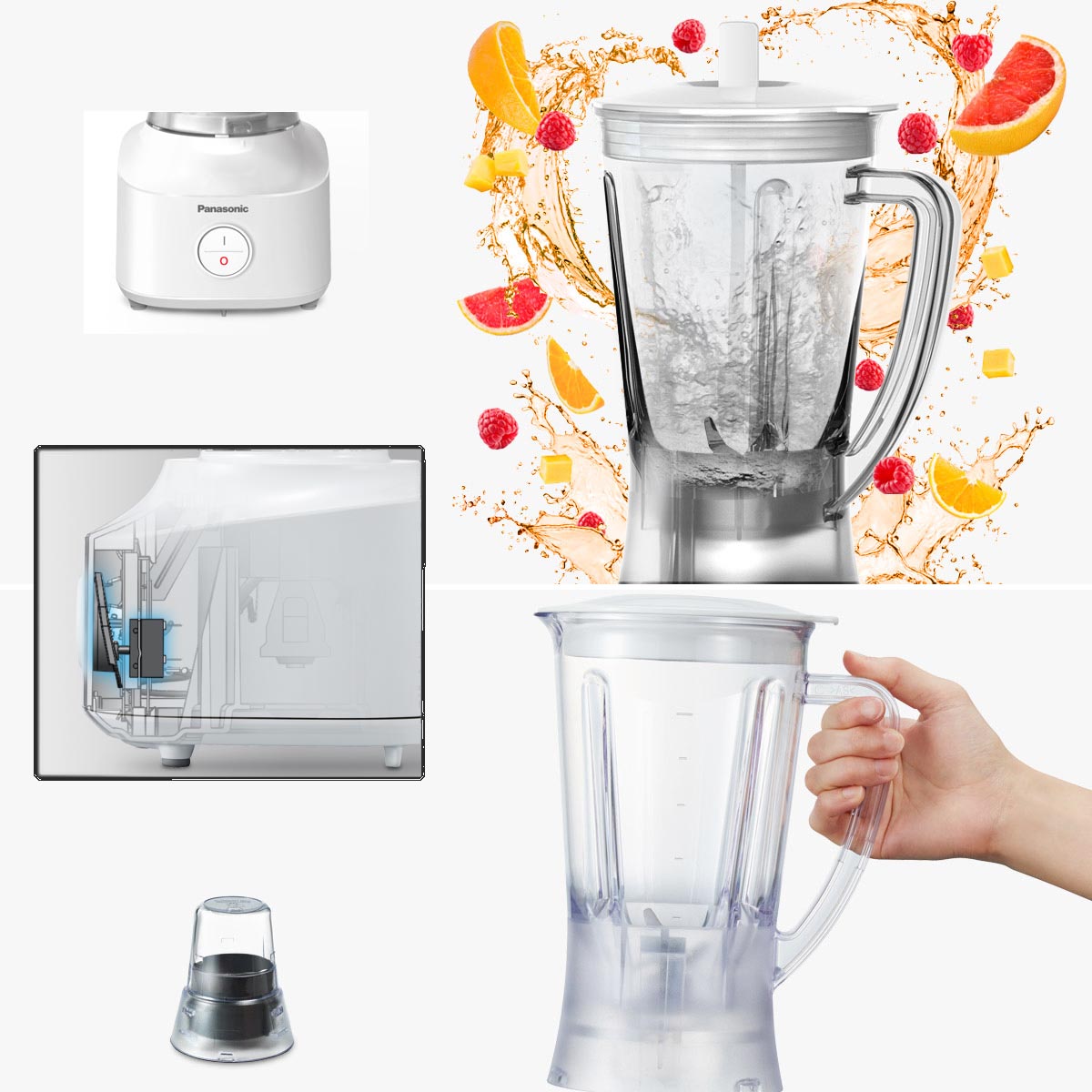 Máy xay sinh tố Panasonic MX-M200WRA công suất 450W sản xuất Malaysia - Hàng chính hãng, bảo hành 12 tháng