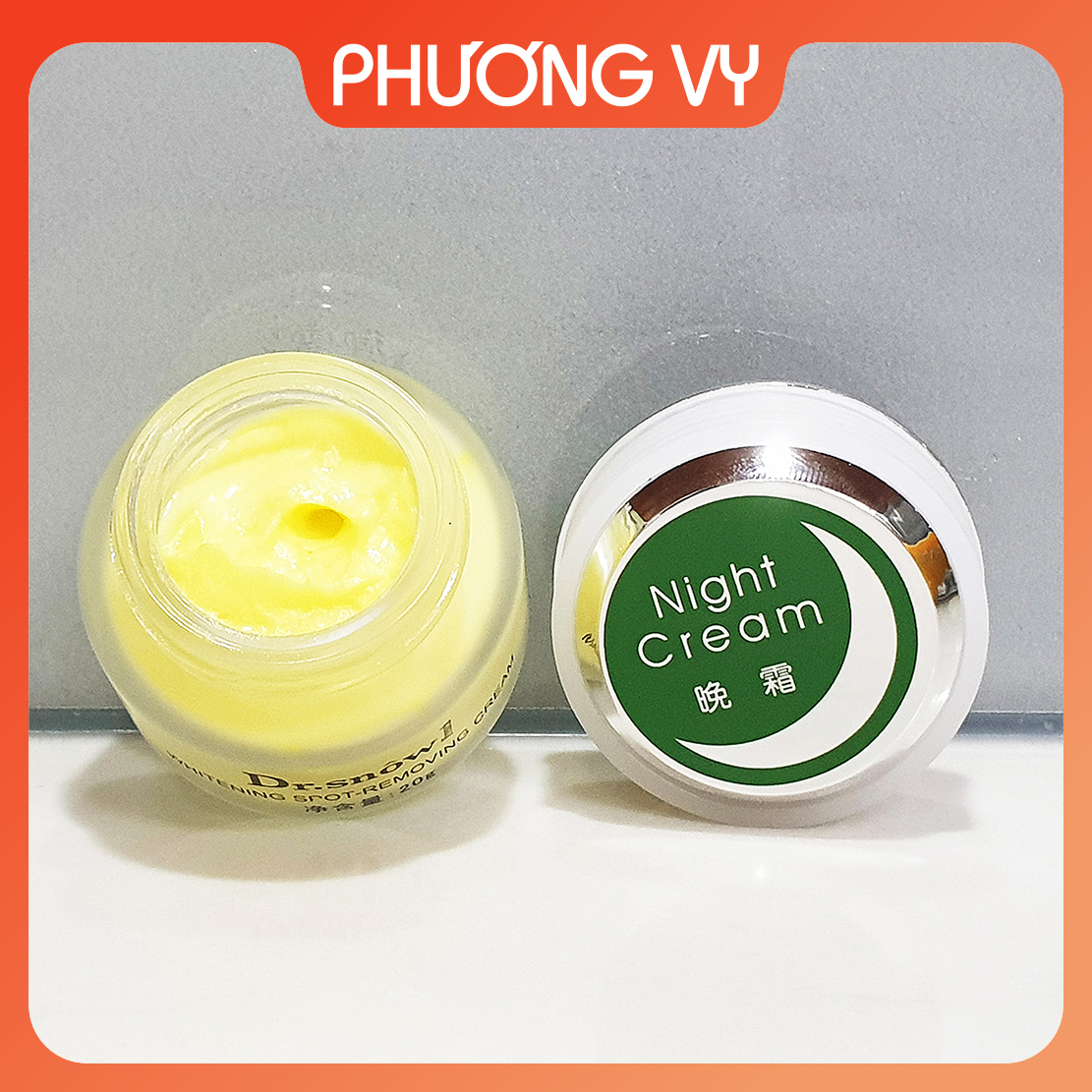 Kem đêm vỗ bong DR snow, chuyên làm mờ nám, tàn nhang lâu năm và dưỡng trắng da, kem nám mỹ phẩm vỗ bong.