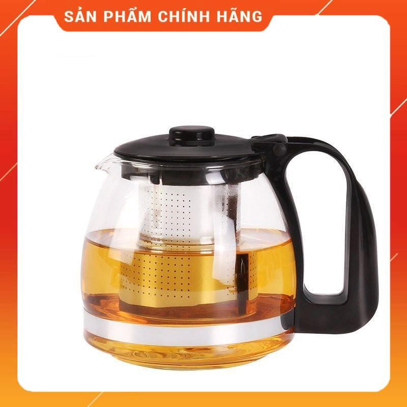 Ấm pha trà thủy tinh có lõi lọc 700ml,bình pha trà thủy tinh có lưới lọc inox,bình ủ trà cao cấp