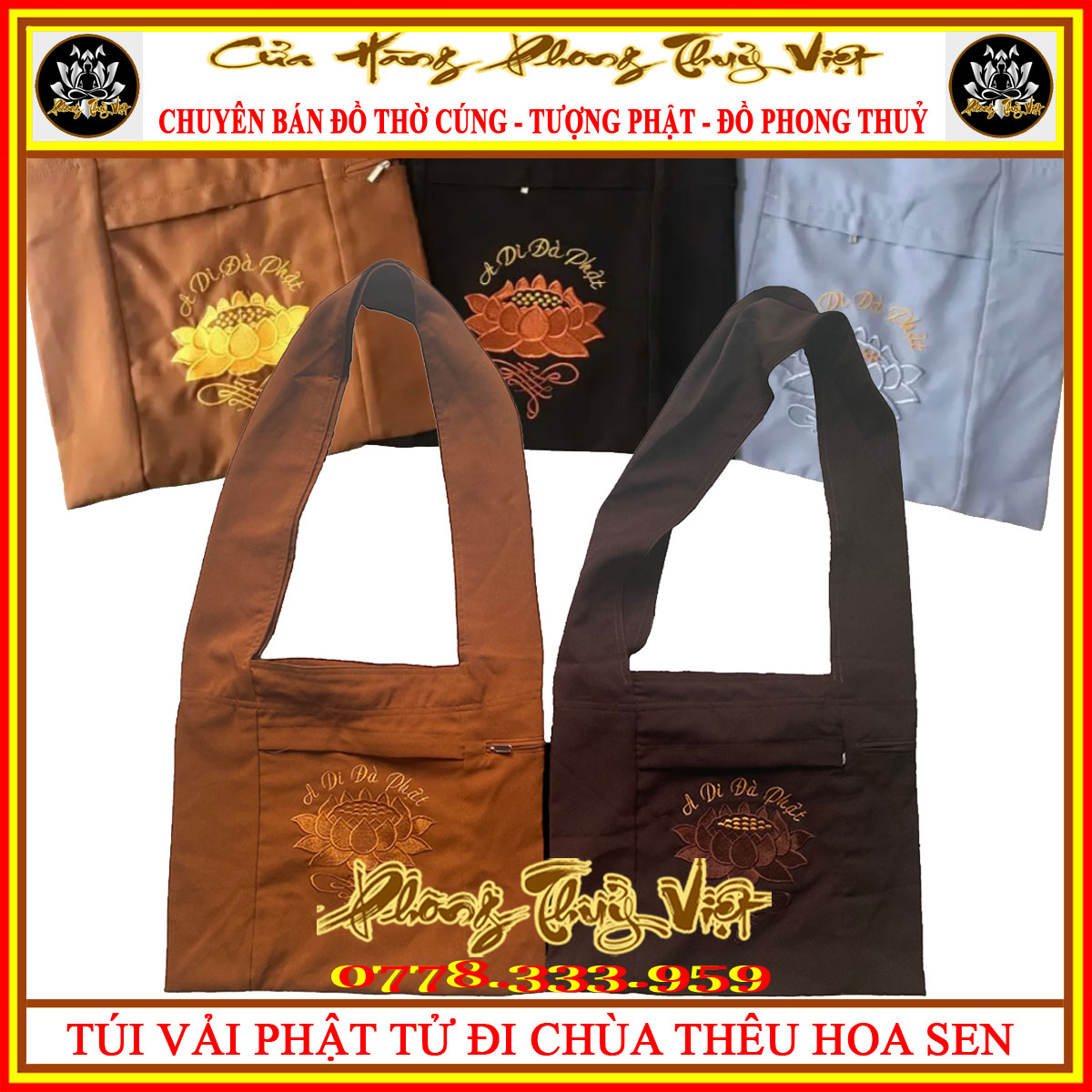Túi vải đi chùa phật tử