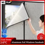 Bức rèm ánh nắng mặt trời bằng nhôm Nhiệt cách nhiệt mặt trời bảo vệ pad đôi chống lại quyền riêng tư UV Sun Chặn các sắc thái với cốc hút