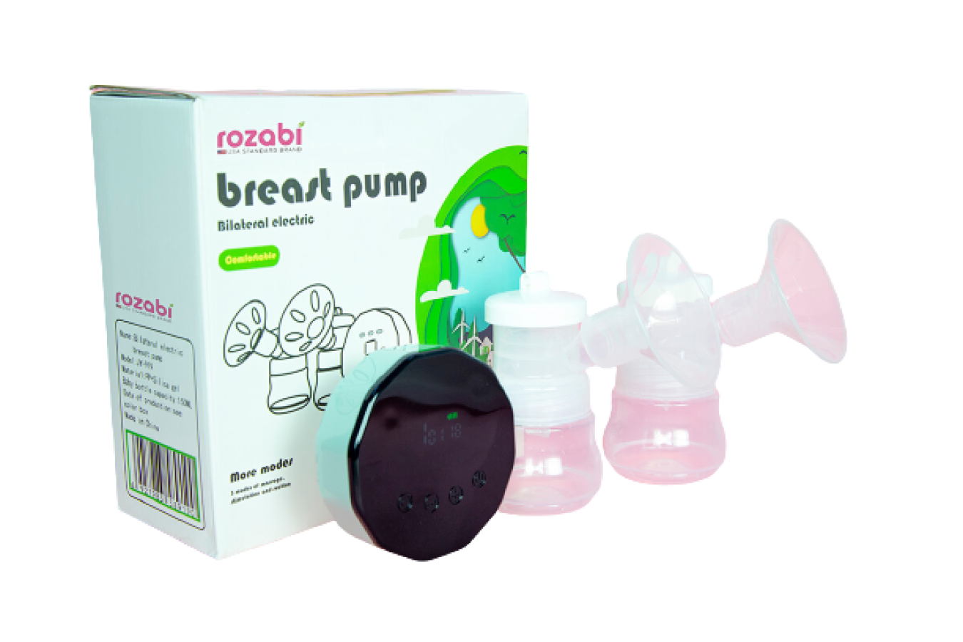 Máy hút sữa điện đôi rozabi basic plus
