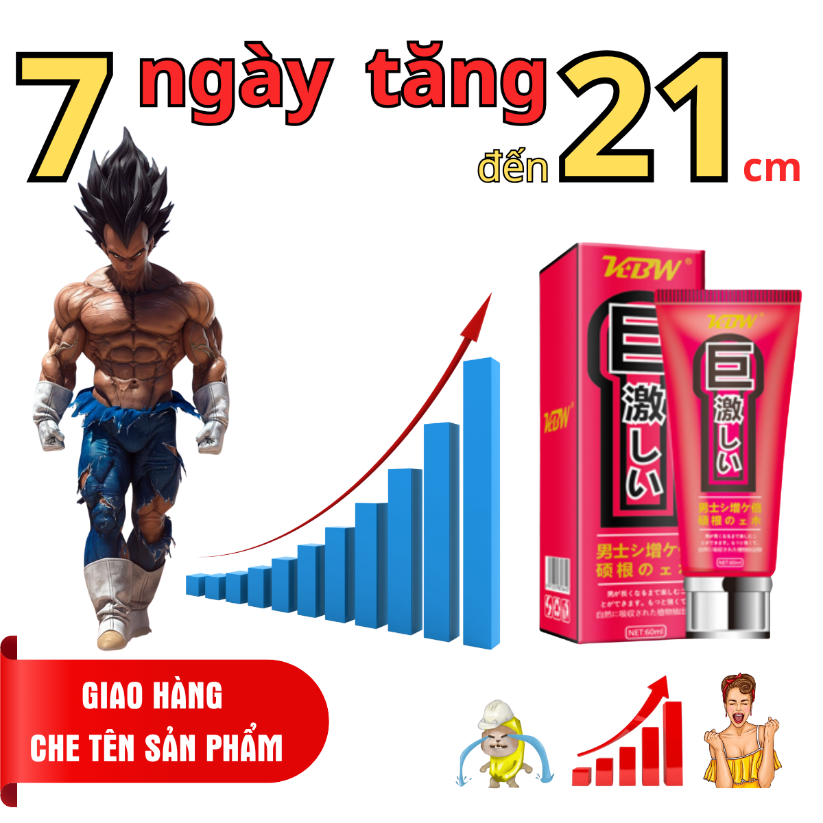 [7 ngày TO] Kem tăng trưởng nam chuyên biệt, giúp kháng khuẩn vùng kín, khử mùi hiệu quả an toàn