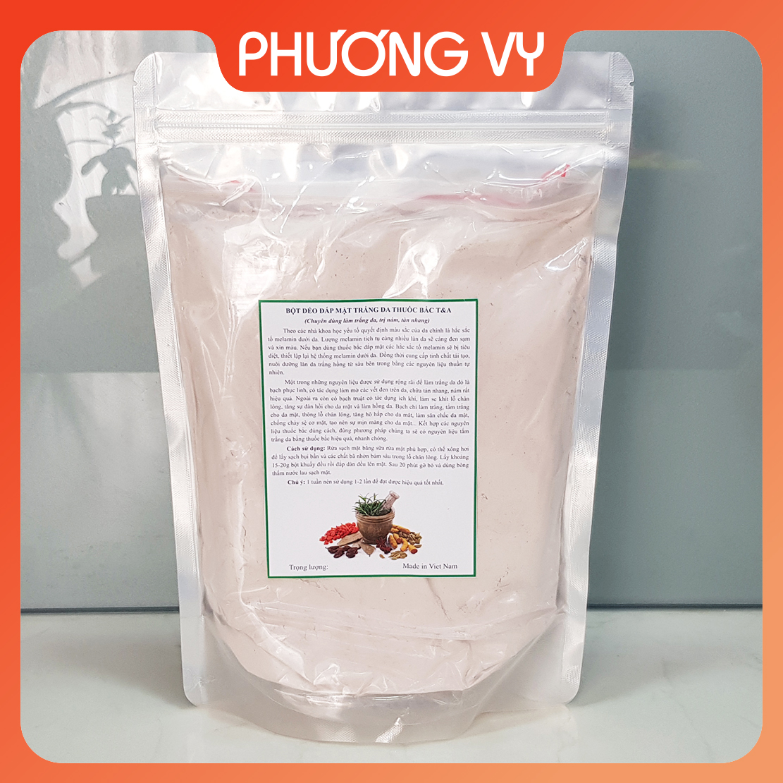 [CHÍNH HÃNG] Bột đắp mặt T-huốc Bắc, cung cấp ẩm, collagen và dưỡng trắng da tự nhiên, bột tinh chất T-huốc Bắc.