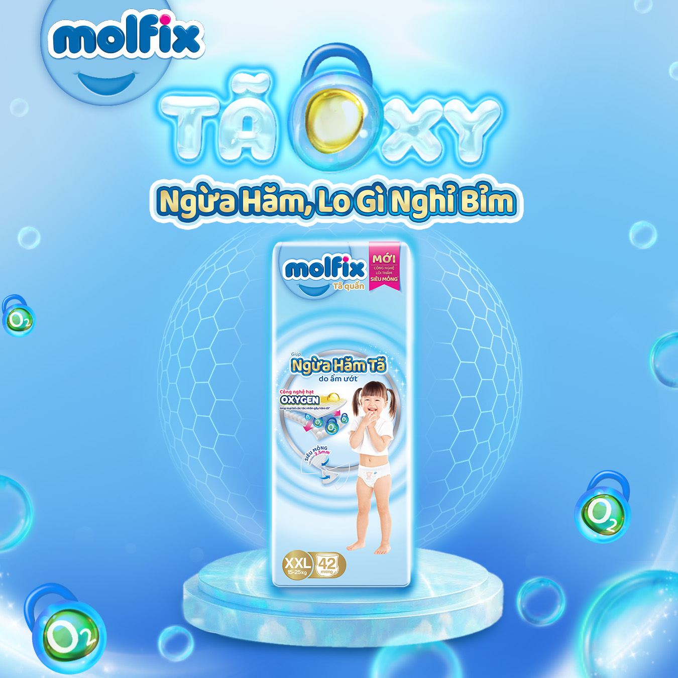 [Buy 1 Get 1 Free] Molfix Oxy Super Jumbo Diapers/Diaper Pants Help Prevent Diaper Rash, Available in All Sizes M, L, Xl, Xxl, XXXL - 4