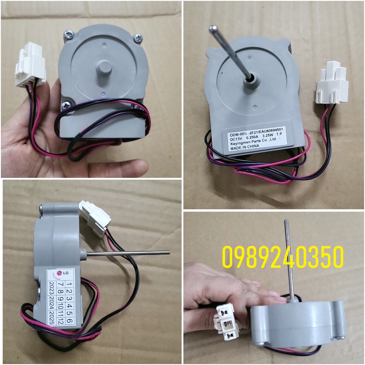 Quạt tủ lạnh lg dc 13v 3 dây hàng hãng
