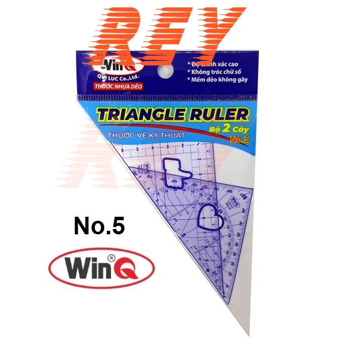 Bộ 2 thước eke vẽ kỹ thuật winq - no.5
