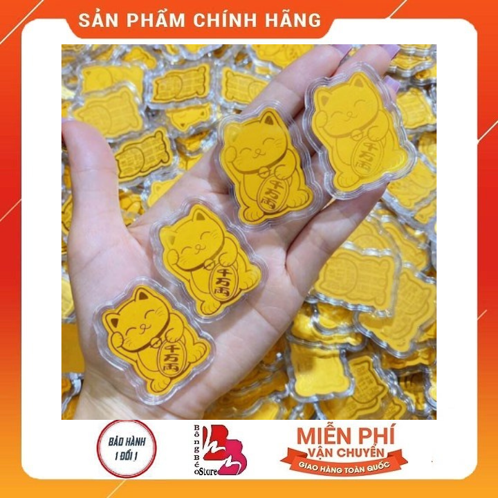 Miếng dán ốp lưng điện thoại mèo chiêu tài vàng - ốp điện thoại-mèo thần tài chiêu tài may mắn năm mới