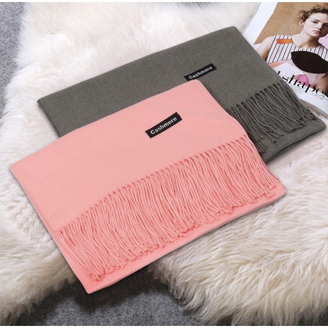 Khăn len quàng cổ mùa đông Cashmere thời trang nam nữ, loại cao cấp hàng chuẩn kích thước 200 x 70cm, nặng 250g