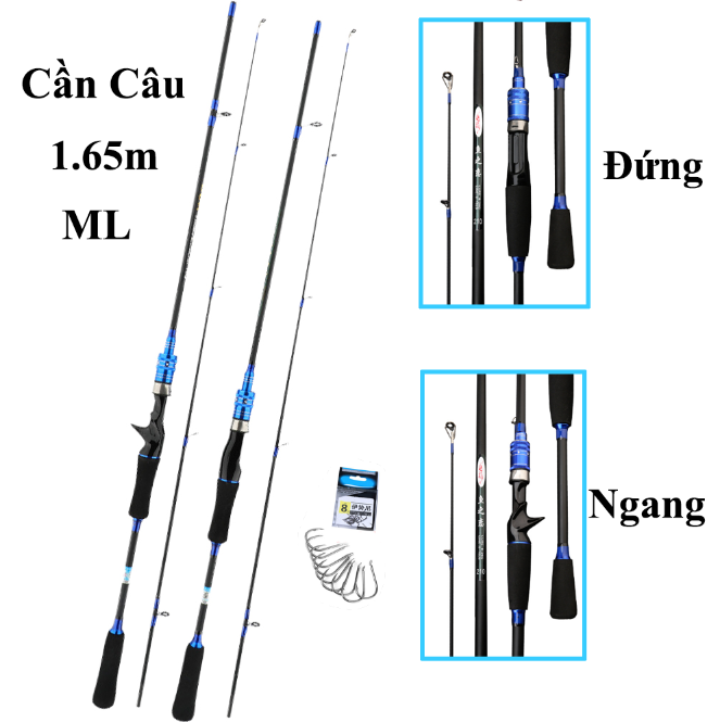 Vận chuyển từ hà nội, việt nam dịch vụ hậu mãi 100% cod cần câu 1.65m 1.8m sợi carbon ml joran ném cần câu spinning rod bait rod casting rod