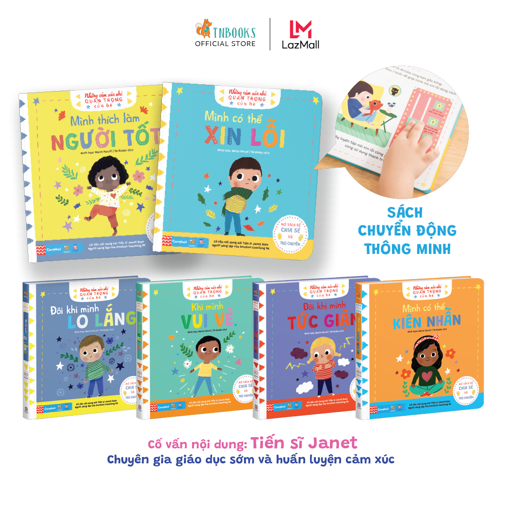 Sách - Bộ những cảm xúc nhỏ quan trọng của bé ( Sách chuyển động , tương tác cho bé ) - Sách thiếu nhi rèn luyện EQ cho bé